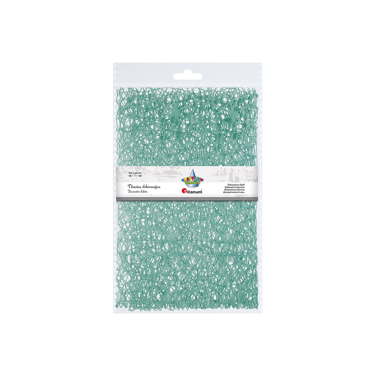 Ozdoba materiałowa Craft-Fun Series siatka koronkowa zielona matcha Titanum (25CR0331-15)