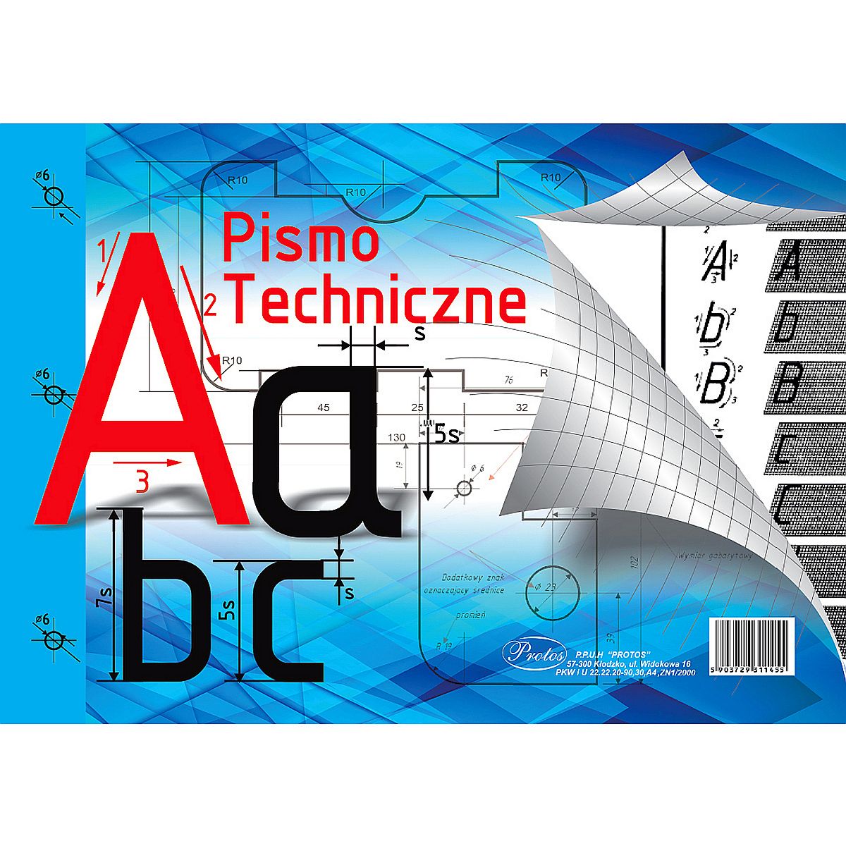 Blok do pisma technicznego Protos A4 5k