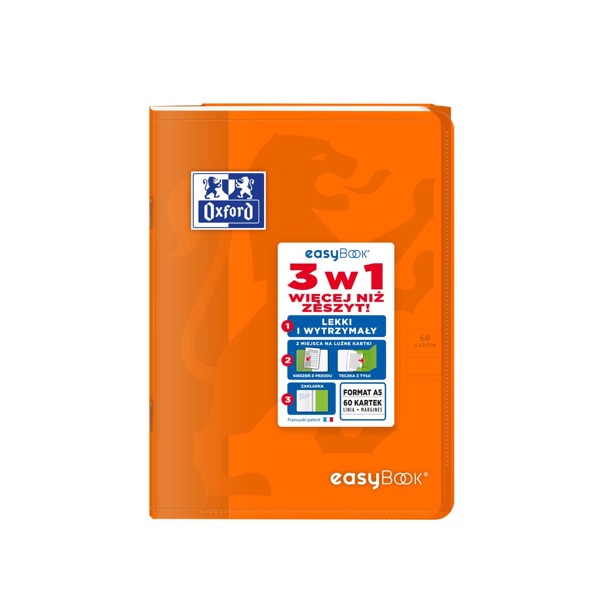 Zeszyt EASYBOOK A5 60k. 90g linia Oxford (400146694)