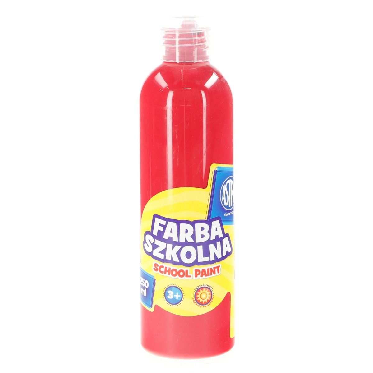 Farby plakatowe Astra szkolne kolor: czerwony ciemny 250ml 1 kolor.