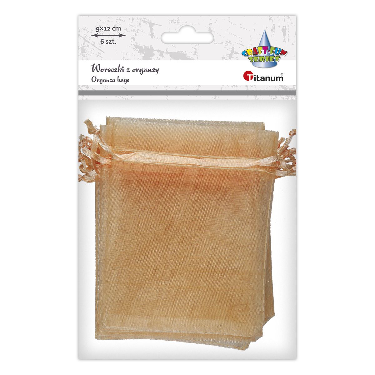 Organza Craft-Fun Series Woreczki z organzy łososiowy Titanum (25BJ033127-5)