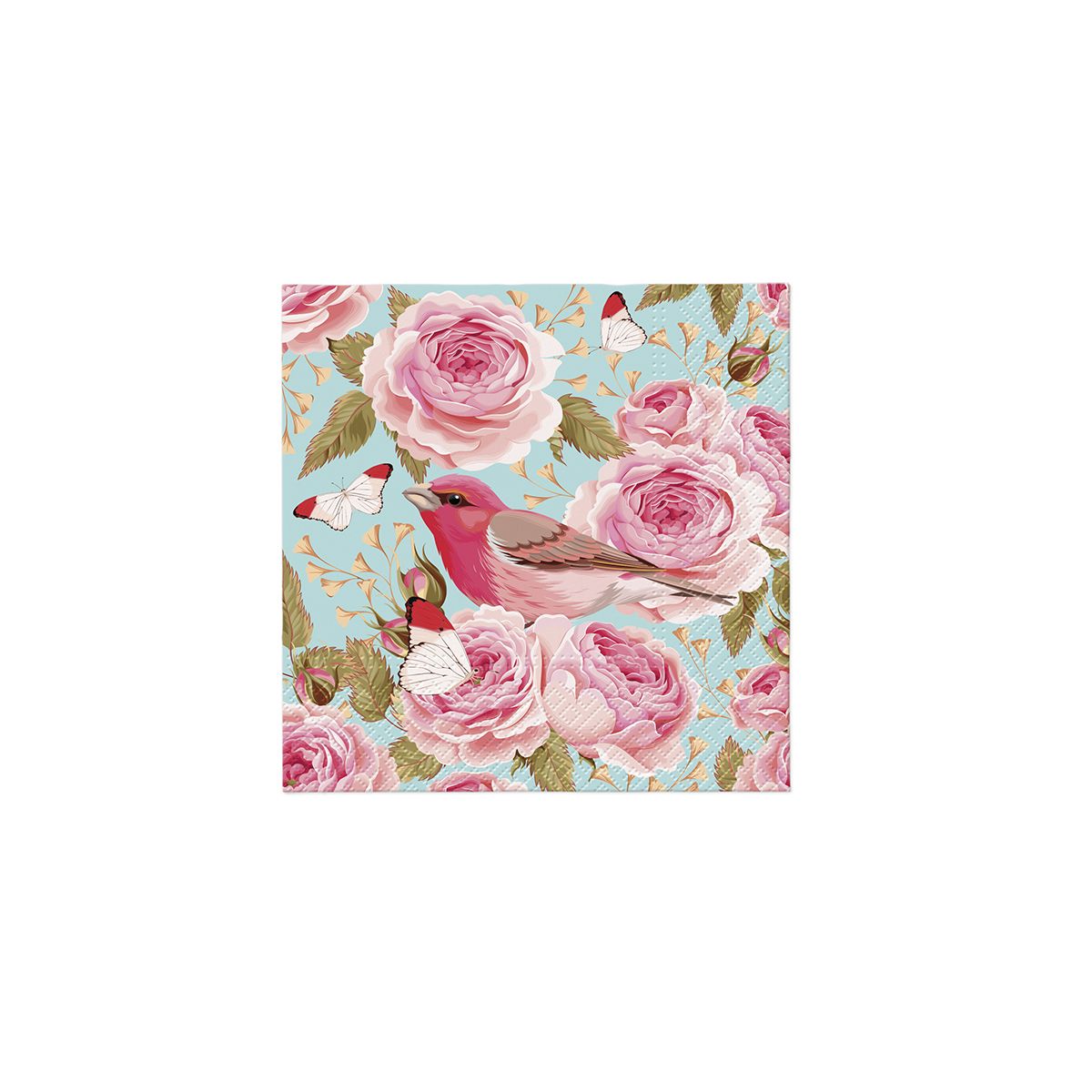 Serwetki Paw English Roses Bird mix nadruk bibuła [mm:] 330x330 (TL123800)