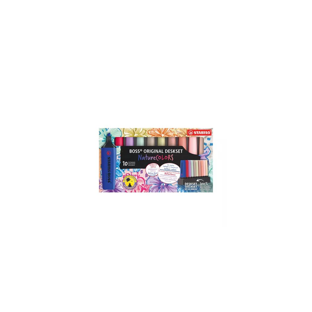Zakreślacz BOSS nature COL 10PCS DESKSET 10 kol wkład mix 2-5mm Stabilo (7010-3-5)