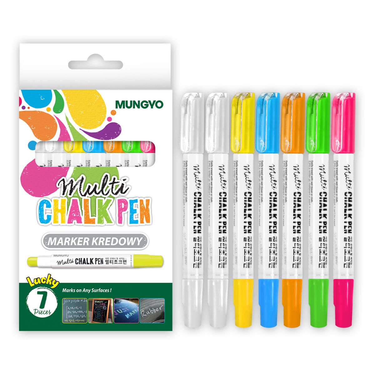 Marker specjalistyczny Penmate kpl 7 szt kredowy mix okrągła końcówka (TT8531)