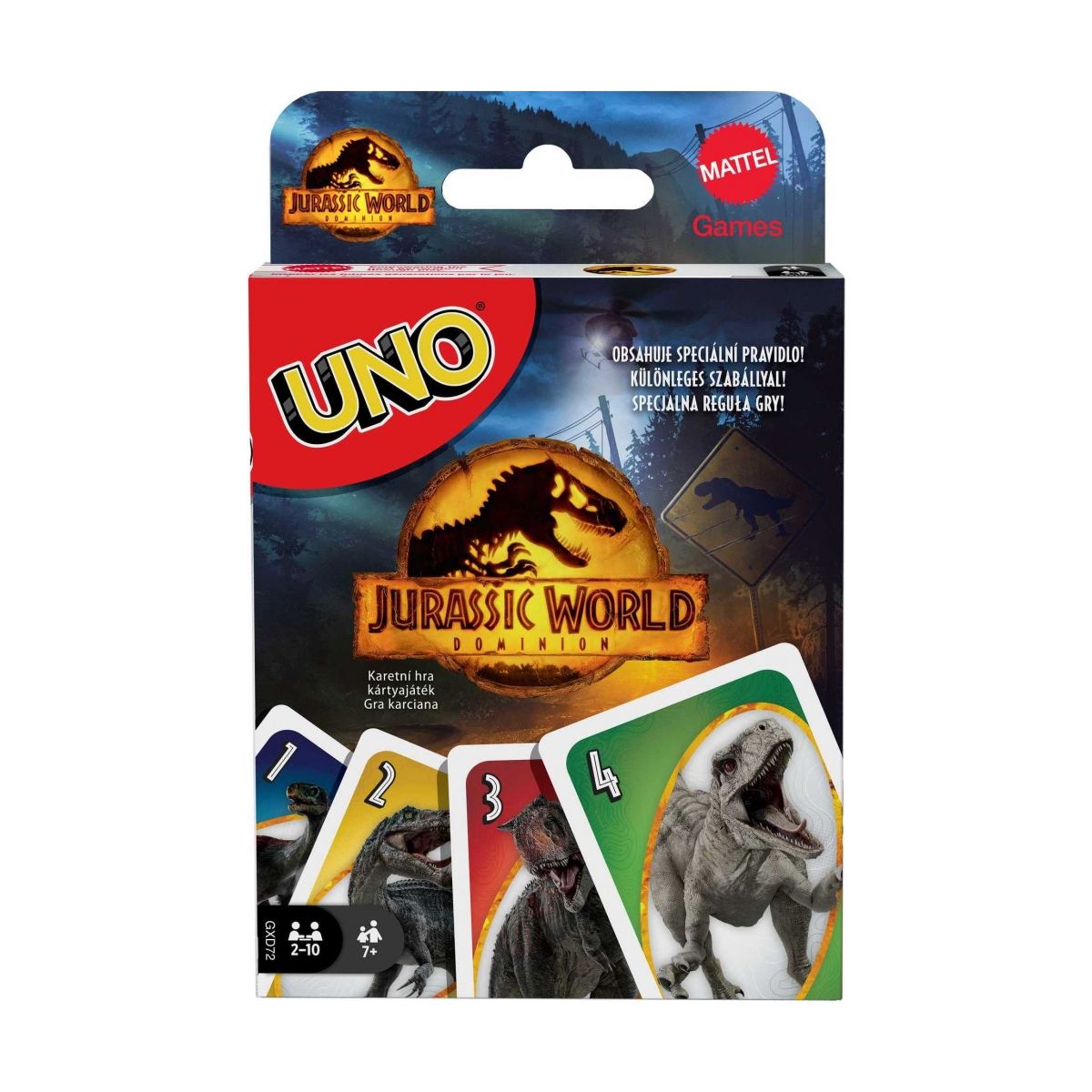 Gra karciana Mattel Jurassic World Uno J (GXD7)