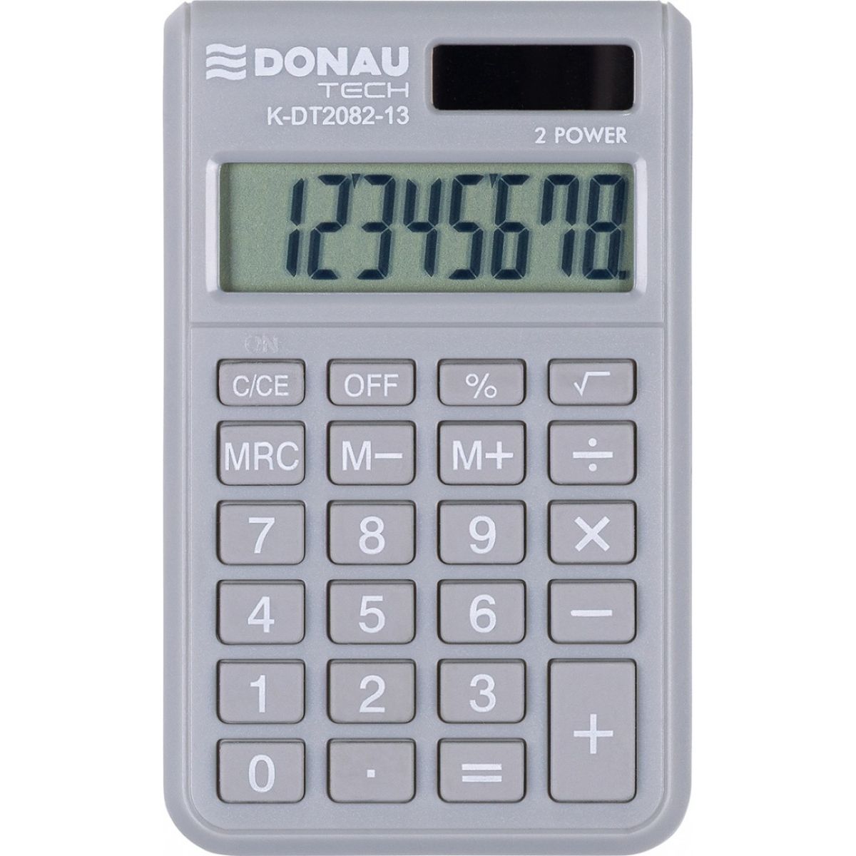 Kalkulator kieszonkowy jasnoszary Donau Tech (K-DT2082-13)