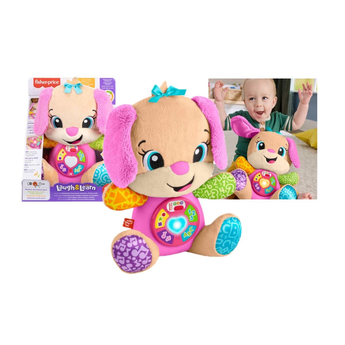 Pluszak interaktywny siostrzyczka szczeniaczka Fisher Price (JFD36)