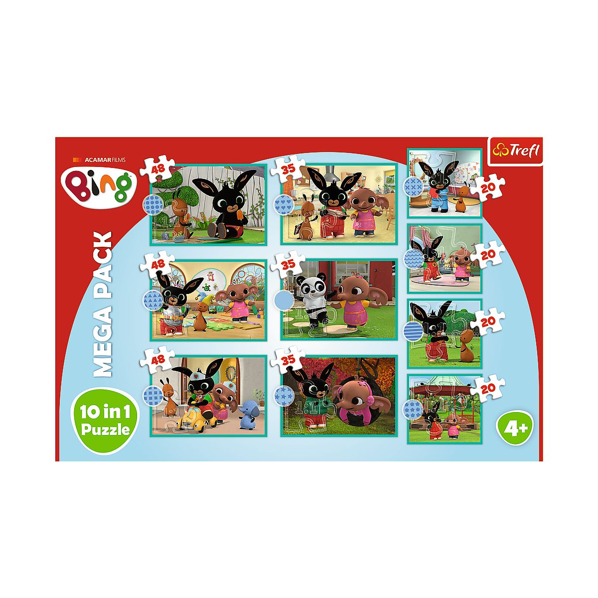 Puzzle Trefl Acamar Films Bing Co robi Bing? 10w1 el. (90393)