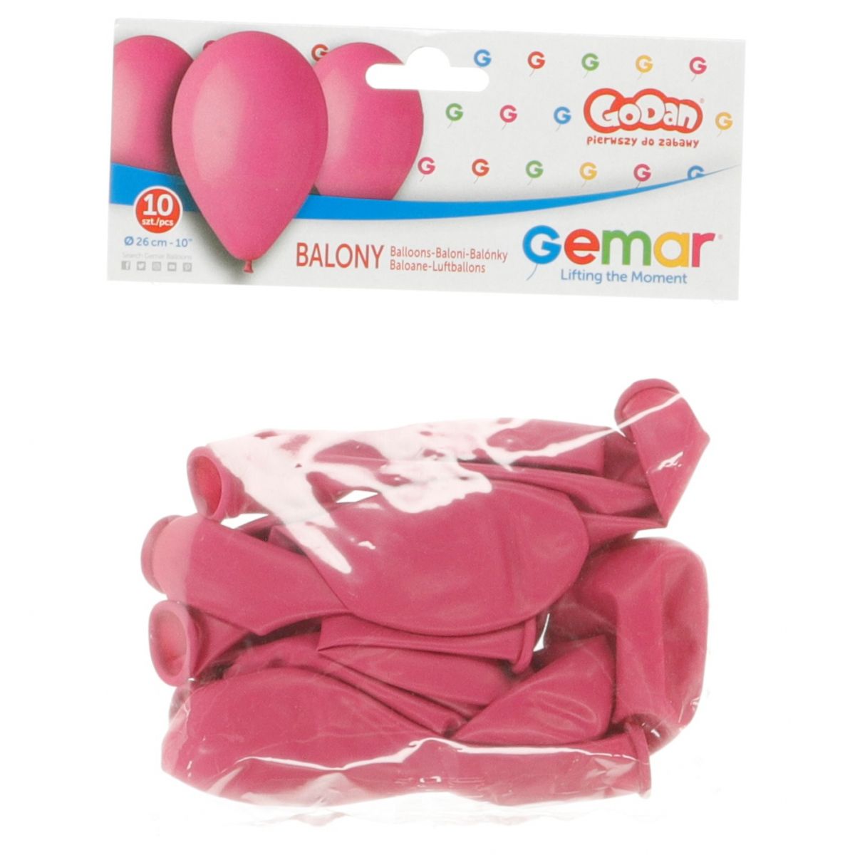Balon gumowy BALON PASTEL pastelowy bordowa 260mm 10cal Godan (G90/07/10)
