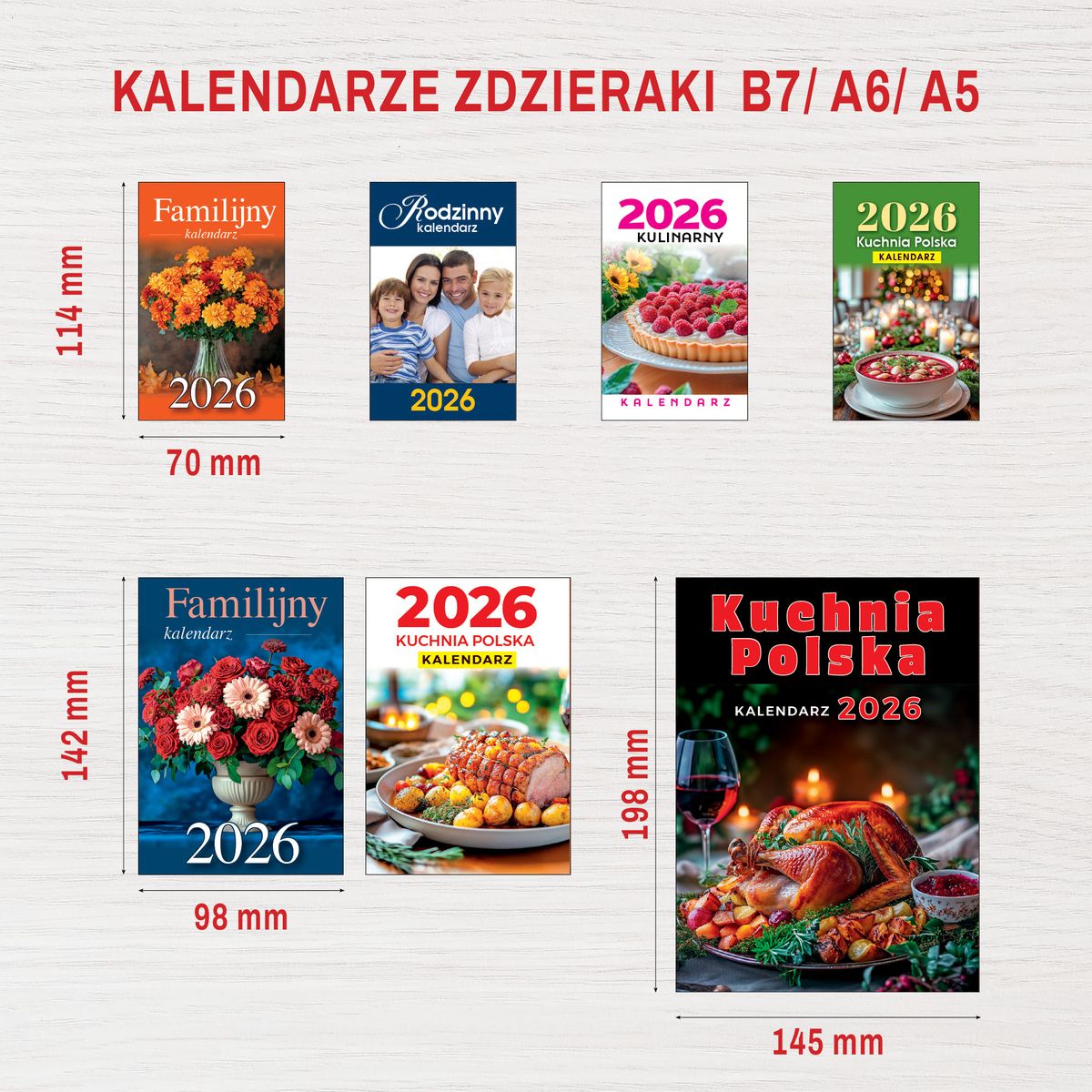 Kalendarz ścienny ZDZIERAK RODZINNYY B7 Press