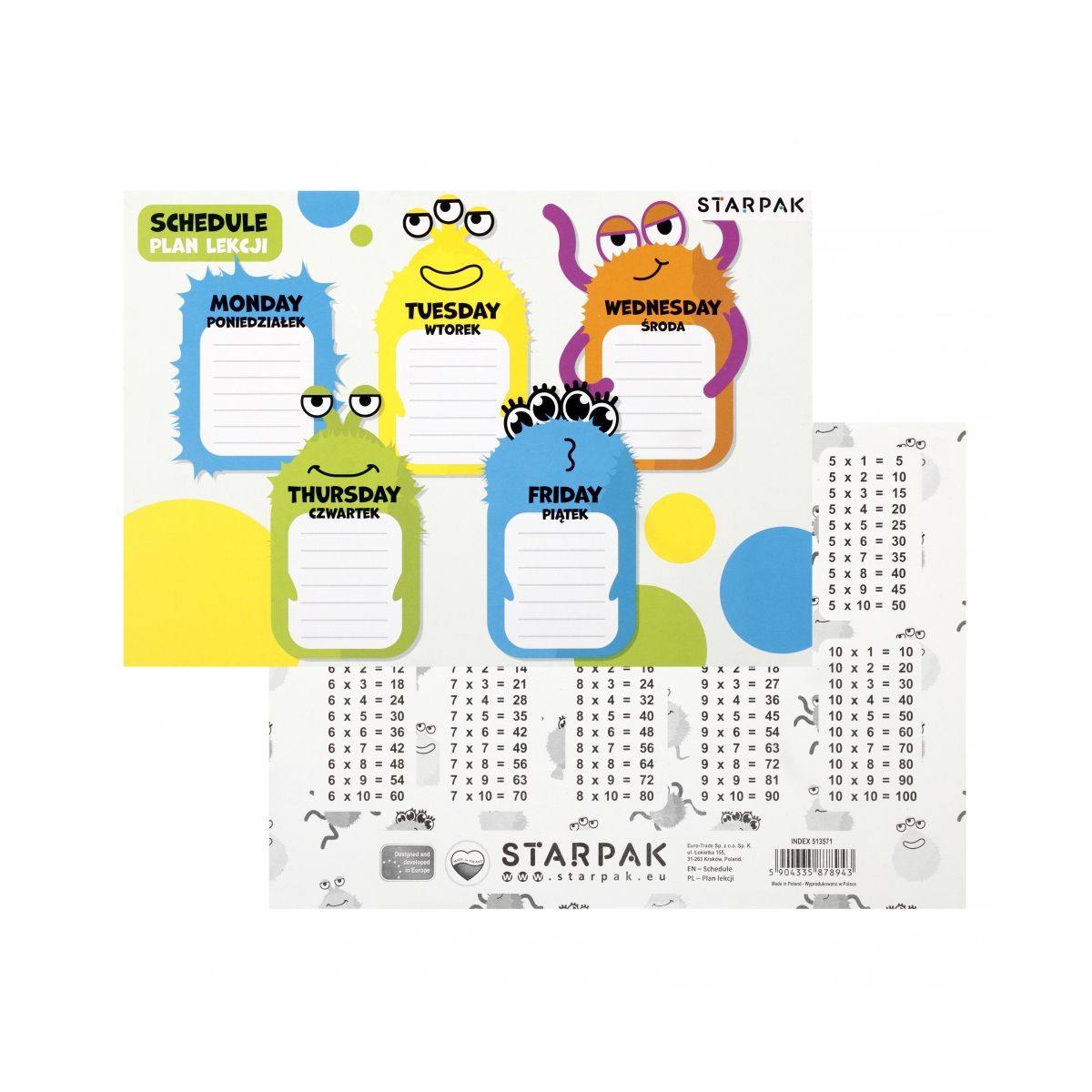 Plan lekcji Starpak monster (513571)