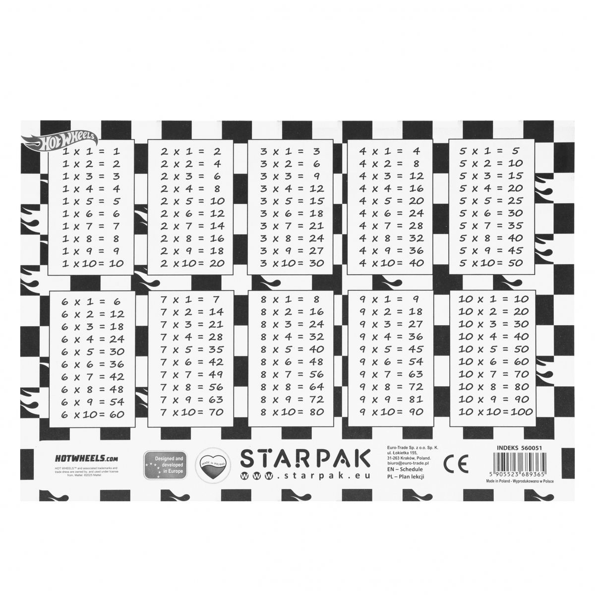Plan lekcji Starpak Hot Wheels (560051)