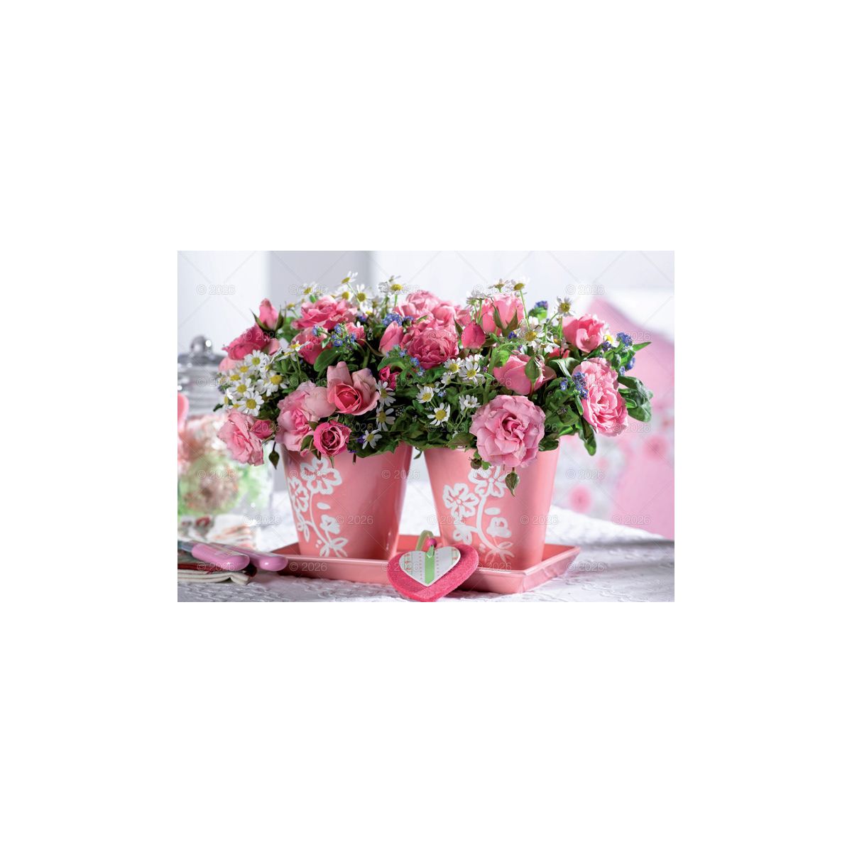 Kalendarz ścienny (401000) k:2915-377 Kwiaty ozdobne rodzinny 2026 280mm x 200mm Lucrum (WL02)