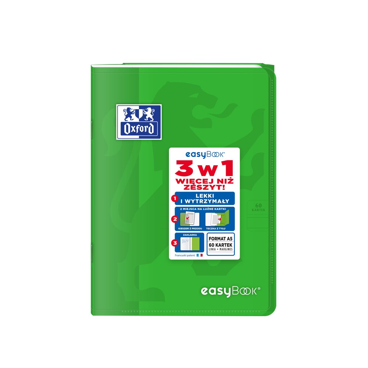 Zeszyt EASYBOOK A5 60k. 90g linia Oxford (400146694)