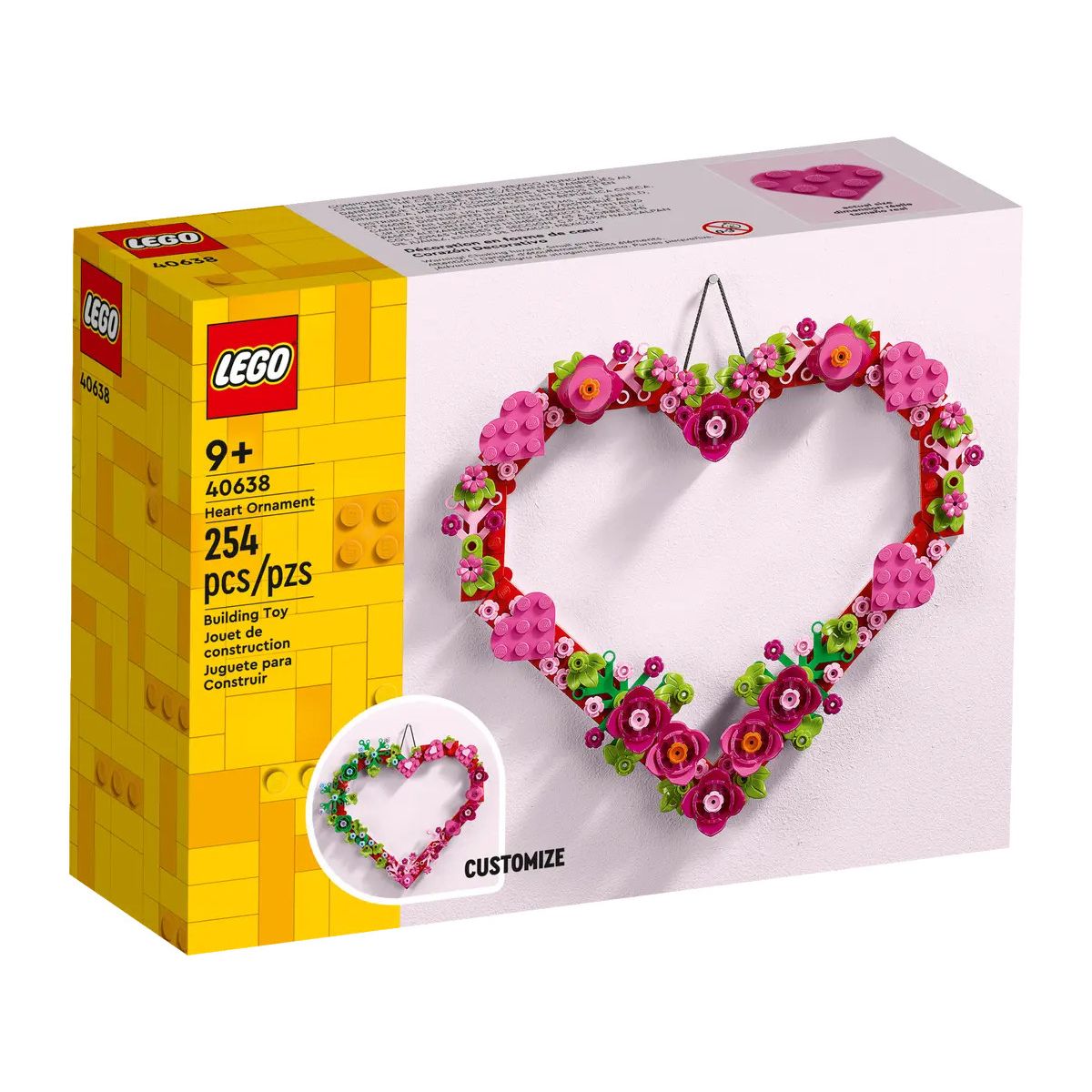 Klocki konstrukcyjne Ozdoba w kształcie serca Lego (40638)