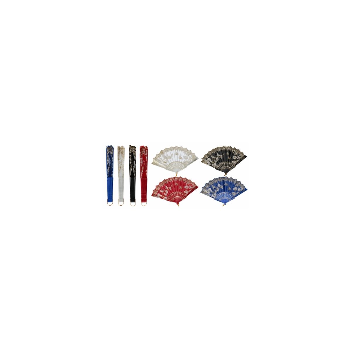 Wachlarz koronka mix 23cm Mega Creative (556656)