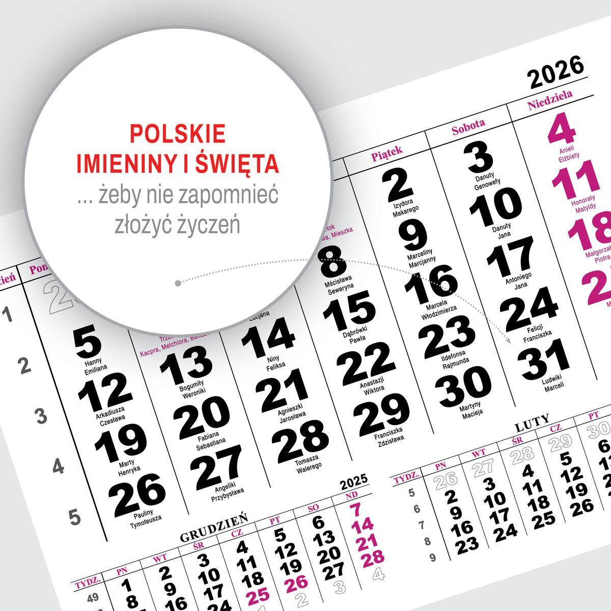 Kalendarz ścienny (401000) k:2915-377 JEDNODZIELNY GÓRY A4 210mm x 295mm Press