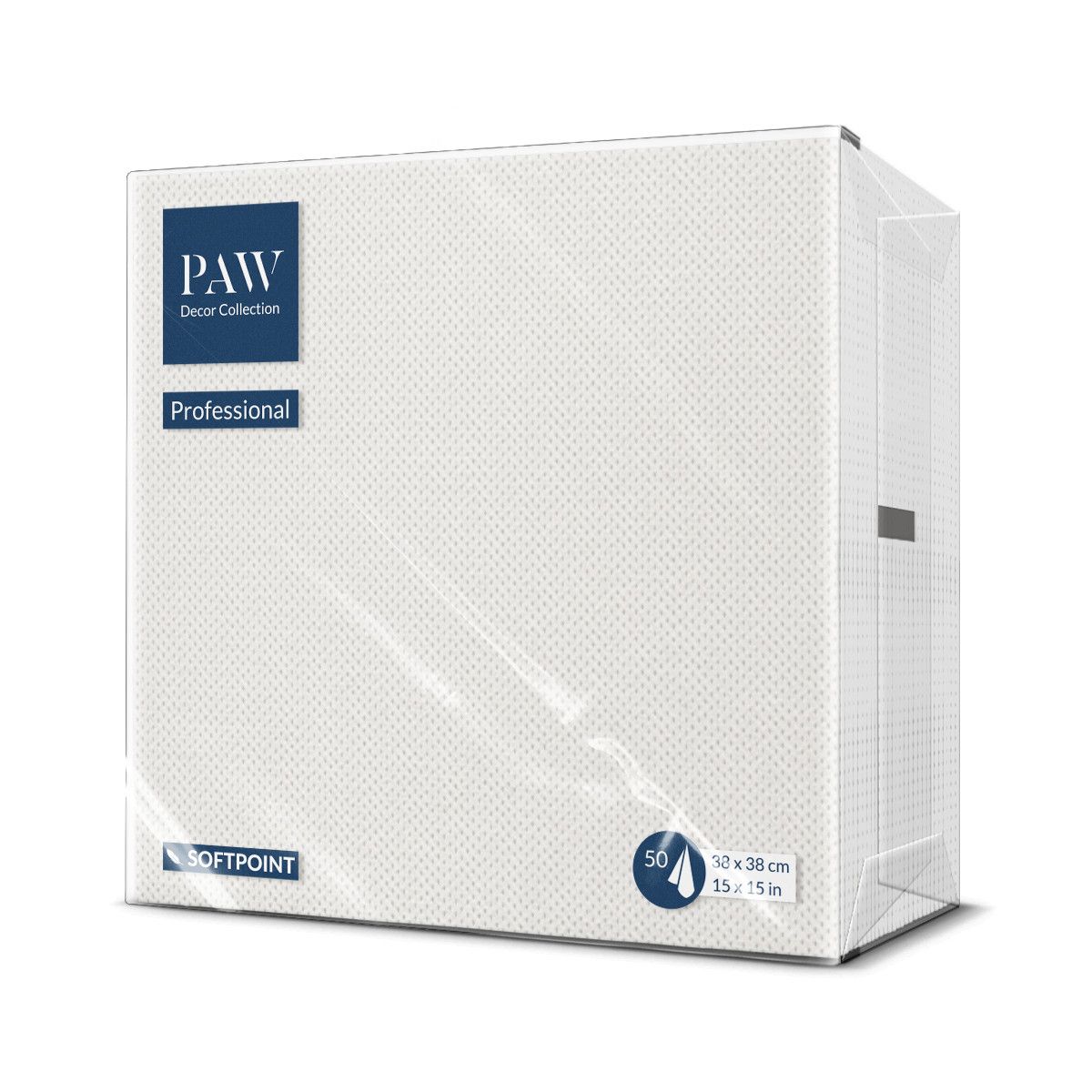 Serwetki Softpoint Unicolor biały bibuła [mm:] 380x380 Paw (PUND000000)