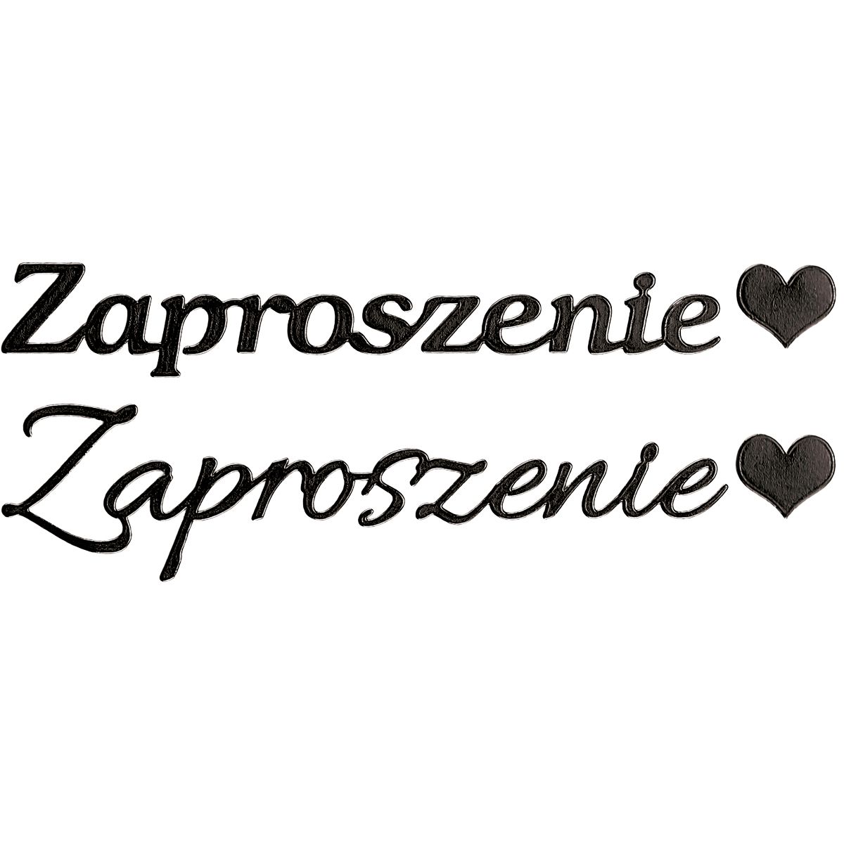 Naklejka (nalepka) Craft-Fun Series napis „Zaproszenie” czarny Titanum
