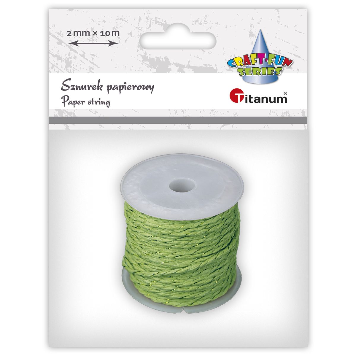 Sznurek Titanum Craft-Fun Series papierowy 10m (24BR0201-15（green))