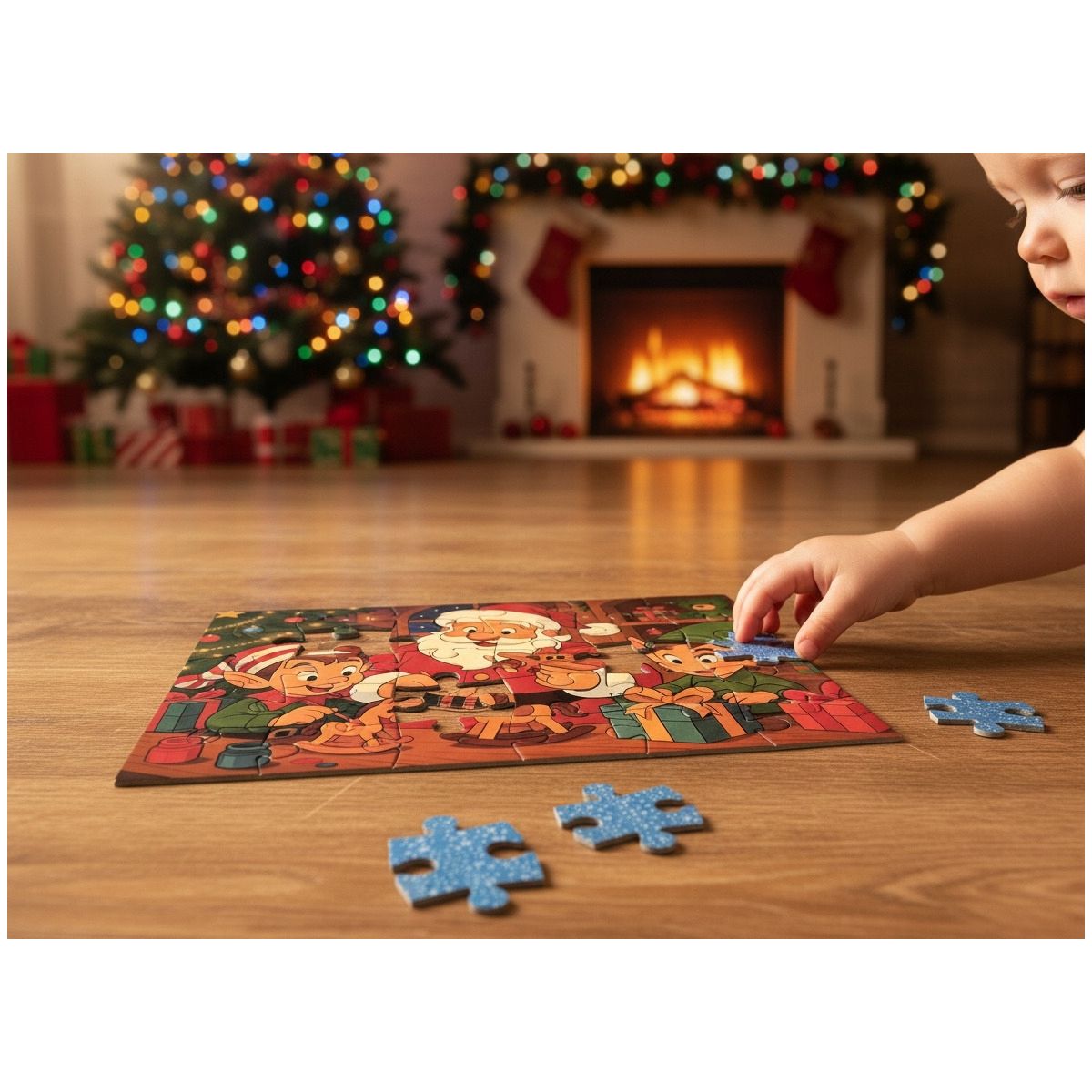 Puzzle Pracownia Świętego Mikołaja 30 el. Multigra
