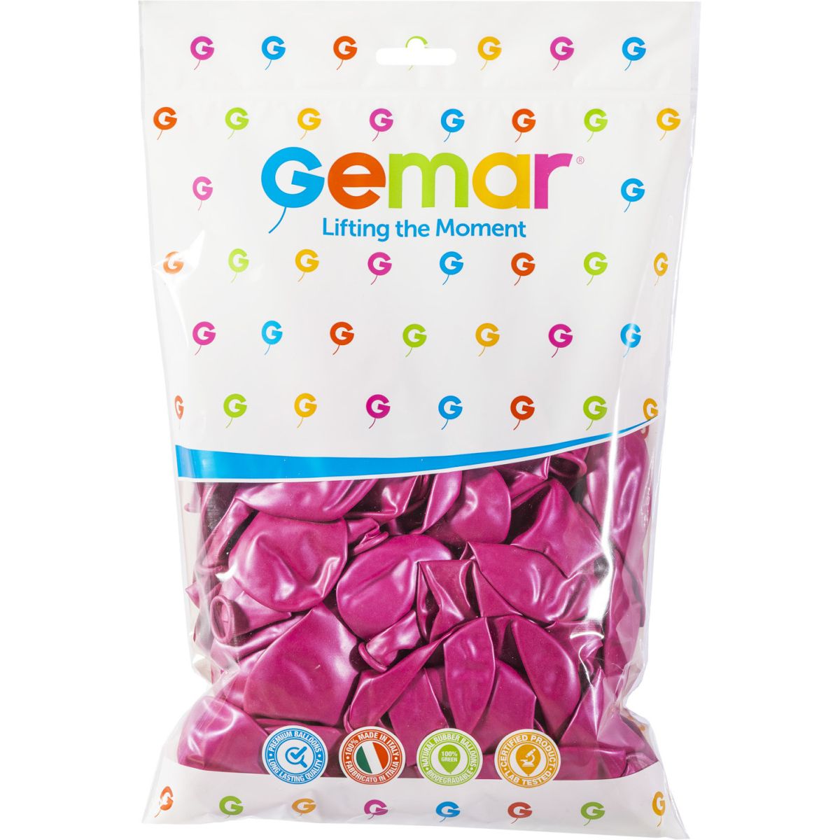 Balon gumowy metalizowany 12cal (GM110/CR/64)