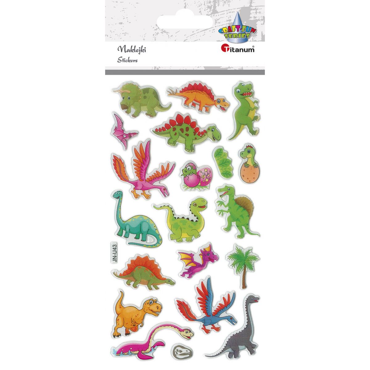 Naklejka (nalepka) Craft-Fun Series Dinozaury wypukłe Titanum (JN-U043)