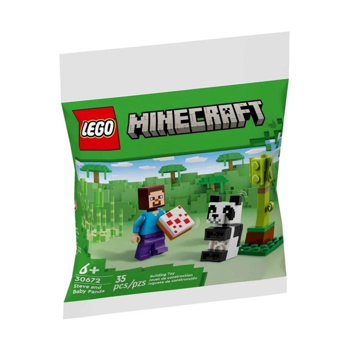 Klocki konstrukcyjne Lego Minecraft Steve i mała panda (30672)