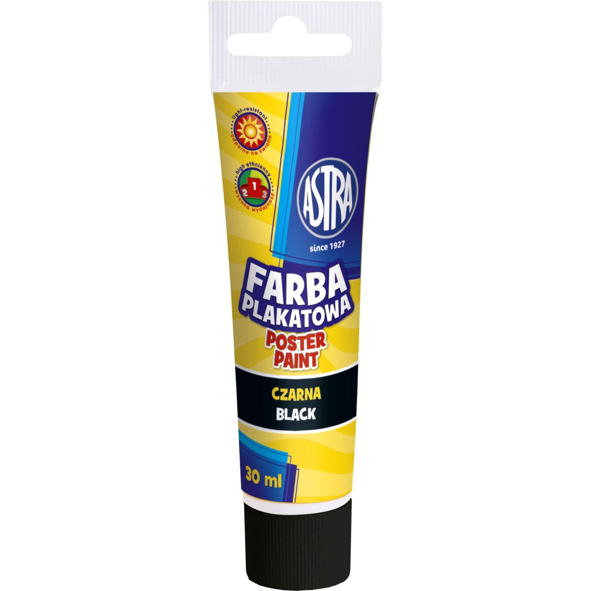 Farby plakatowe Astra kolor: czarny 30ml 1 kolor.