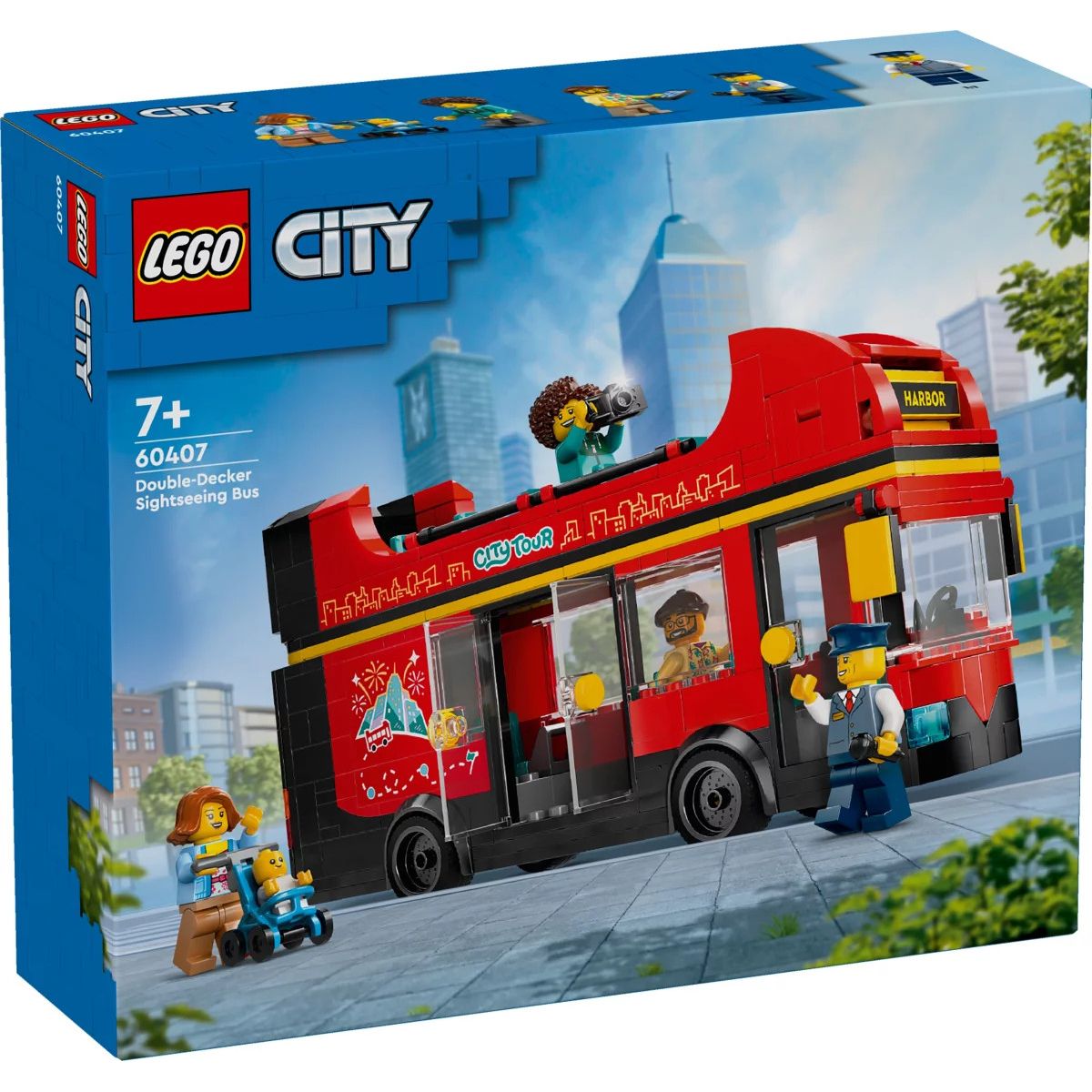 Klocki konstrukcyjne Lego City Czerwony, piętrowy autokar (60407)