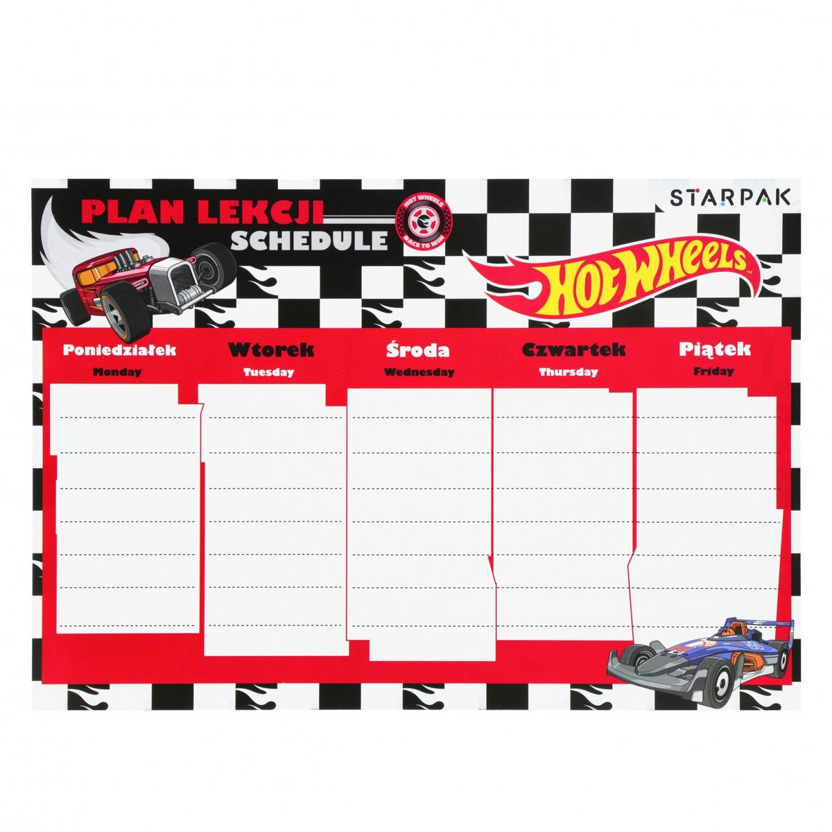 Plan lekcji Starpak Hot Wheels (560051)