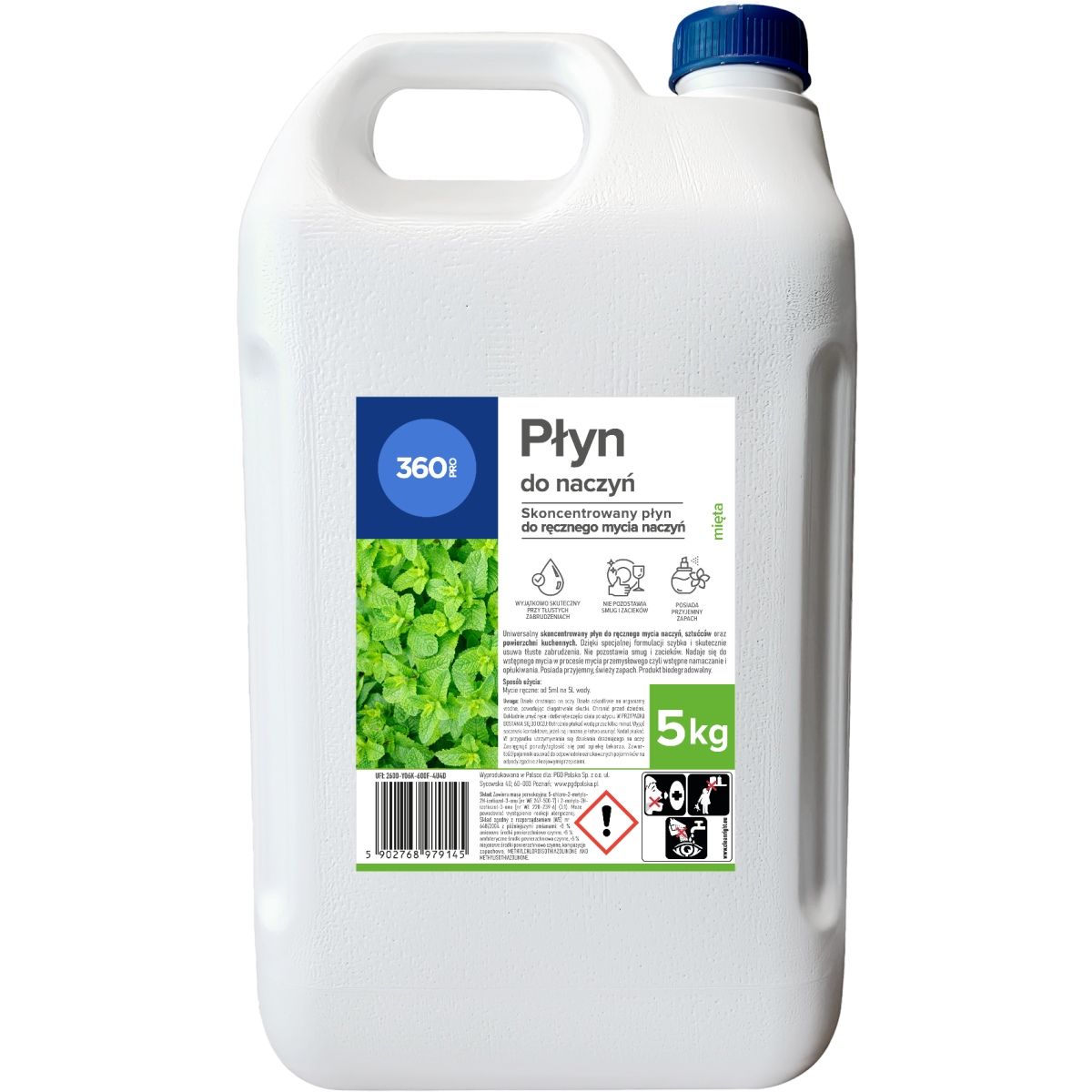 Płyn do naczyń 360 Pro premium mięta 5000ml