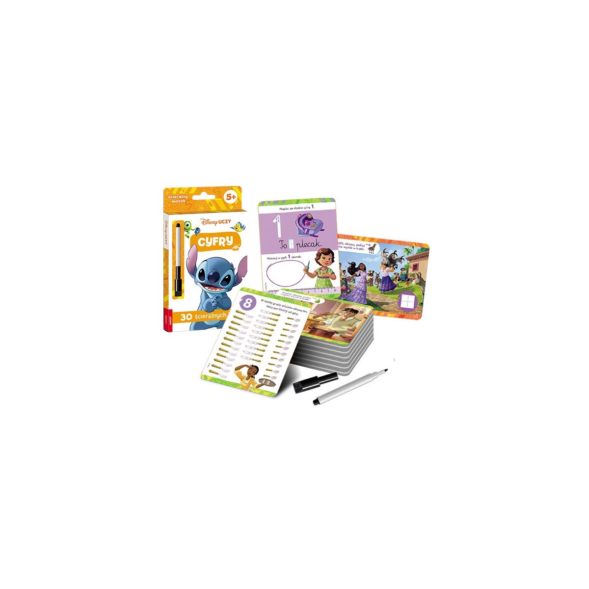 Książeczka edukacyjna Disney Uczy. Cyfry. Karty Ameet (UMK 9301)