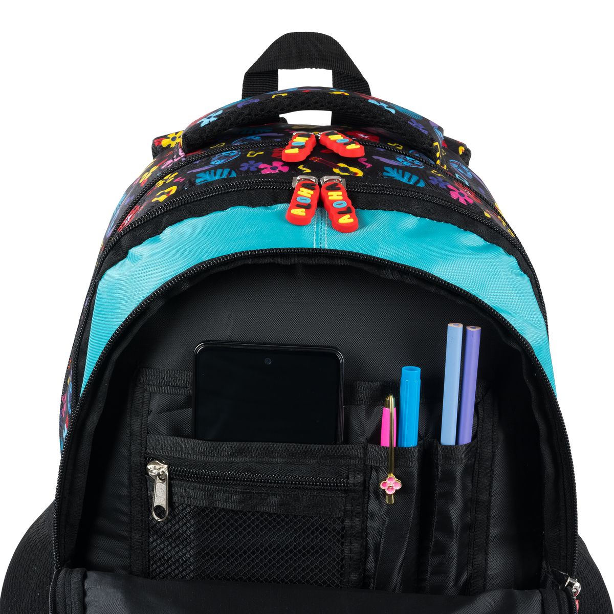 Plecak STITCH MINT ALOHA 4 KOMORY St.Majewski (bpl-58)