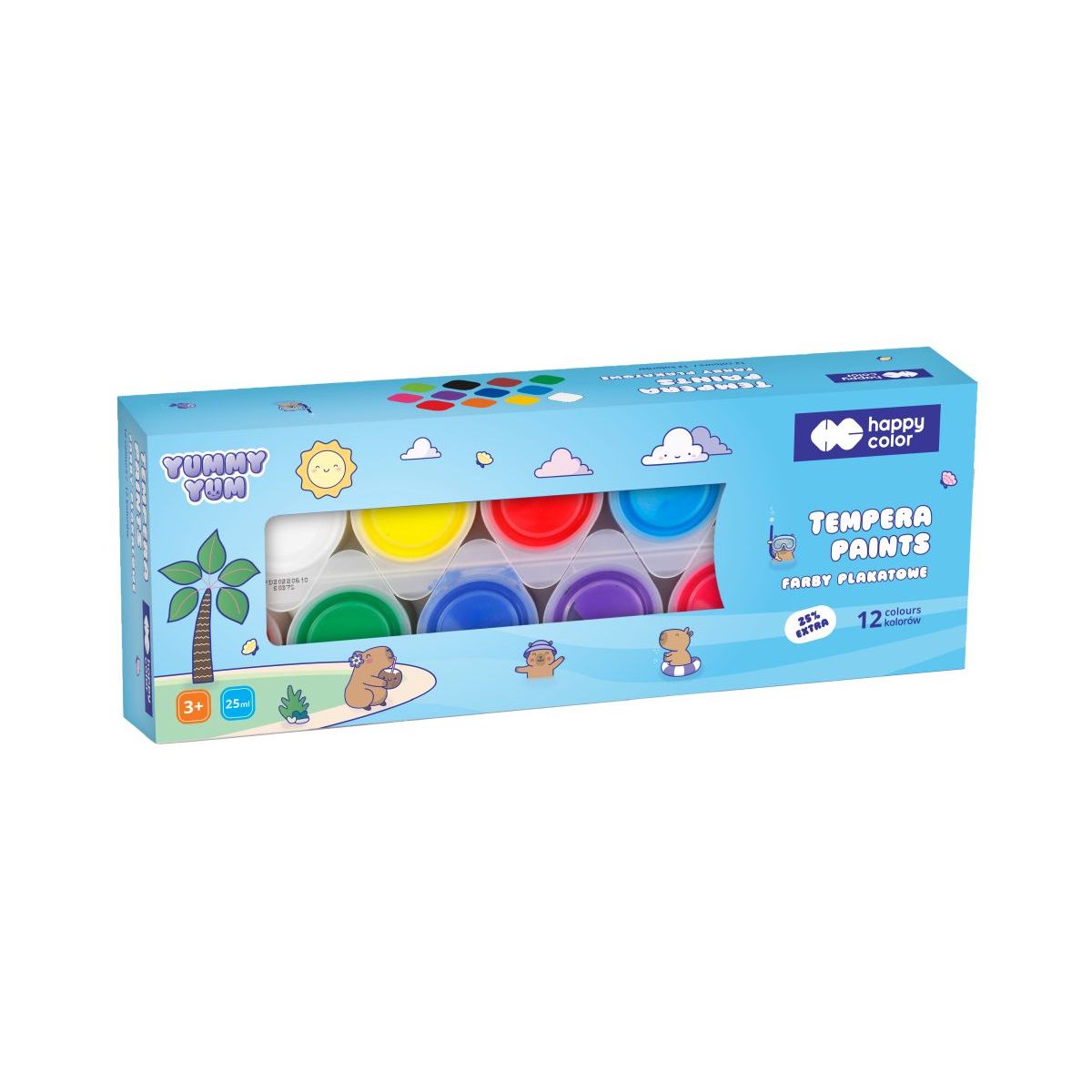Farby plakatowe Yummy Yum kolor: mix 12 kolor. Happy Color (HA 3310 0025-YU12)