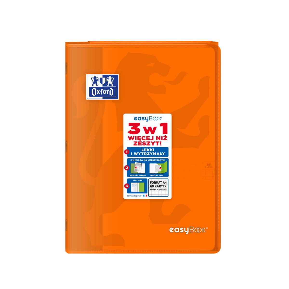 Zeszyt Oxford EASYBOOK A4 60k. 90g krata (400146695)