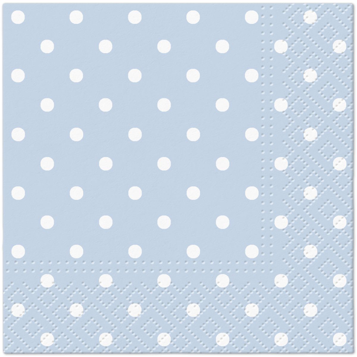 Serwetki Paw Dots Light blue mix nadruk bibuła [mm:] 250x250 (SDC066055)