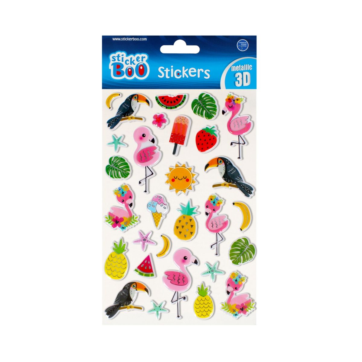 Naklejka (nalepka) Stickerboo S-Boo Metalic 3d Tropic (493711)