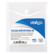 Teczka plastikowa na guzik A6 pionowa A6 przezroczysty Strigo (SF017)