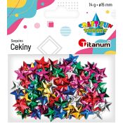 Cekiny Craft-Fun Series gwiazdki 15mm mix 14g Titanum (CG035)