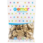 Balon gumowy Shiny złoty 13 cali, 50 sztuk żółta Godan (GB120/88)