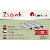 Zszywki 23/8 Titanum 1000 szt