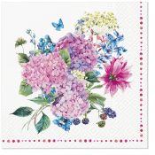 Serwetki Paw Hydrangea Bouquet mix nadruk bibuła [mm:] 330x330 (TL123700)