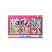 Puzzle Trefl Princess Księżniczki przyjaciółki 3x80 el. (34884)