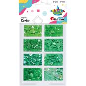 Cekiny Craft-Fun Series 8 kolorów zielone 2,5g Titanum (3G8P 160162)