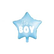 Balon foliowy Partydeco gwiazdka, niebieska Its a Boy 48 cm (FB22P-001J)