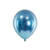 Balon gumowy Partydeco Metalizowane Glossy niebieski 300mm (CHB1-001-50)