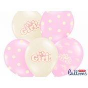 Balon gumowy Partydeco Its a Girl, Pastel Mix mix 300mm (SB14P-252-000-6)