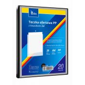 Teczka kartonowa na suwak 40 koszulek A4 czarny Tetis (BT630-V/40//)