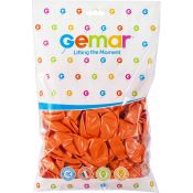 Balon gumowy metalizowany 100 szt pomarańczowy 12cal (GM110/PO/31)